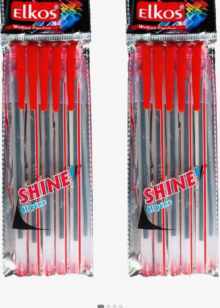 Elkos Shine Red Pen 5pcs