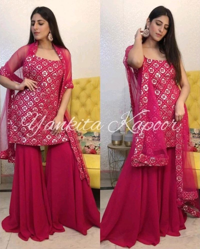 💥🆕️ Kurti-Plazzo-Dupatta Set