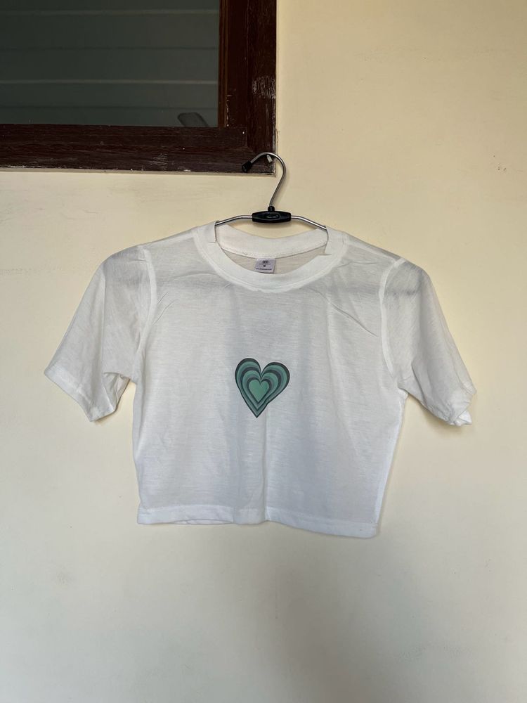 Crop Top With Heart Detail