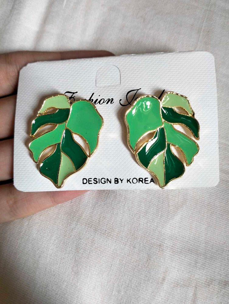 Korean Leaf Earrings