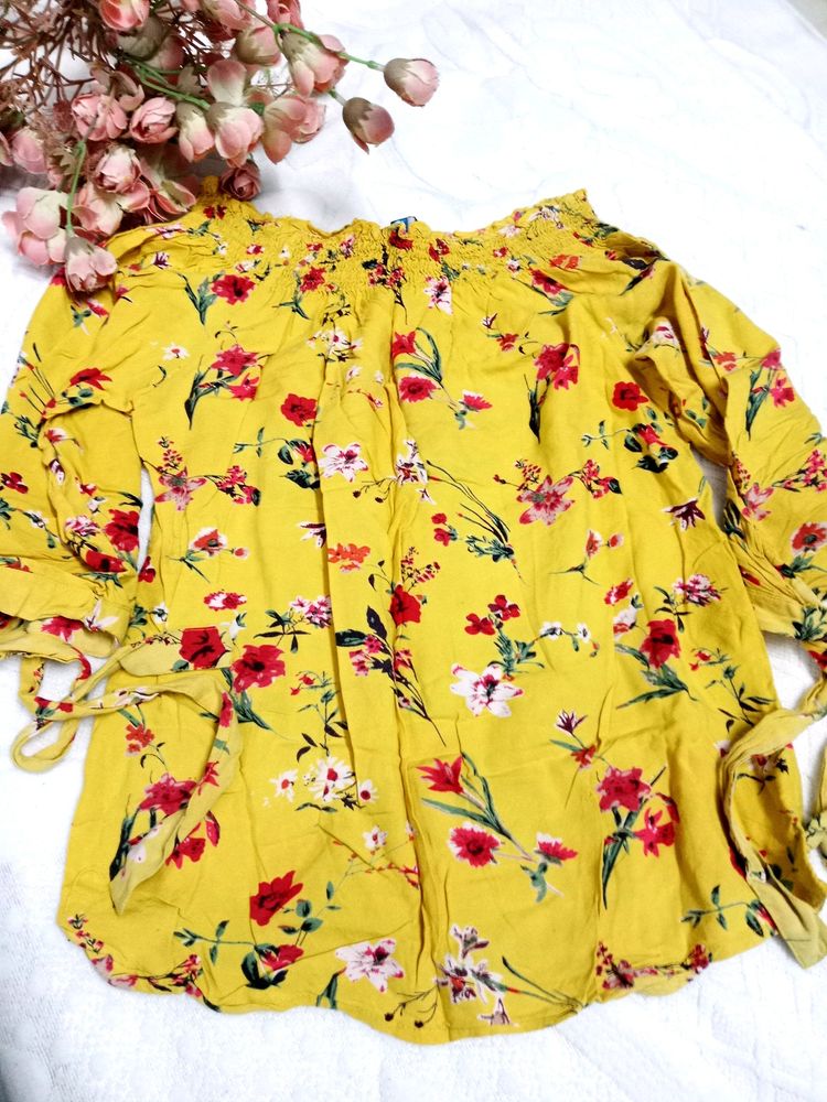 Yellow Floral Top