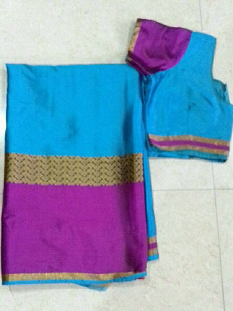 Silk Saree With Blouse. Size 38in. Rarely used.