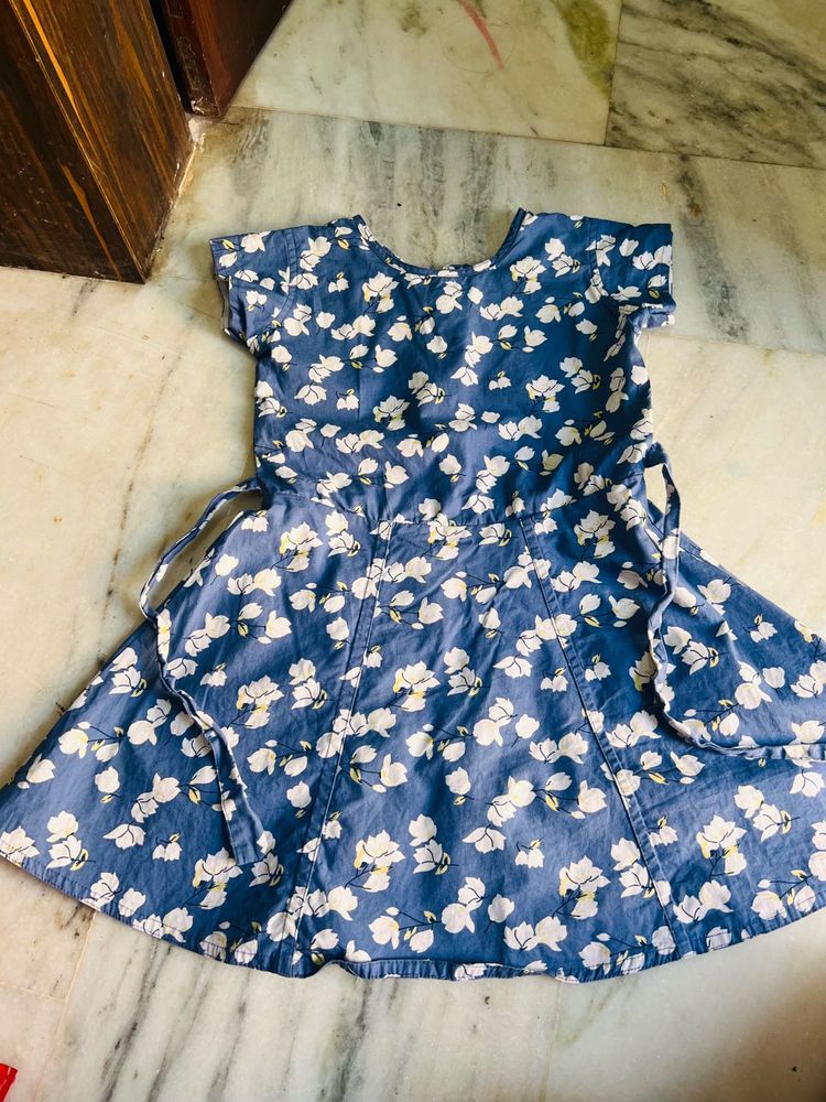 Blue Cotton Frock