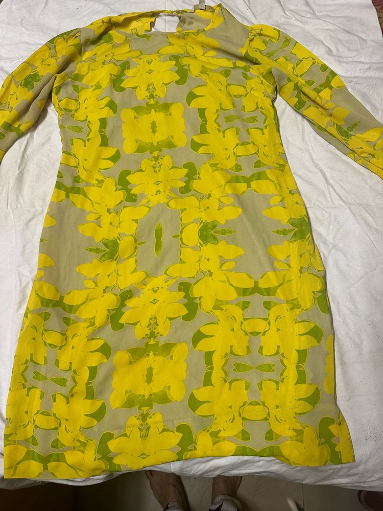 AND dress Yellow Floral