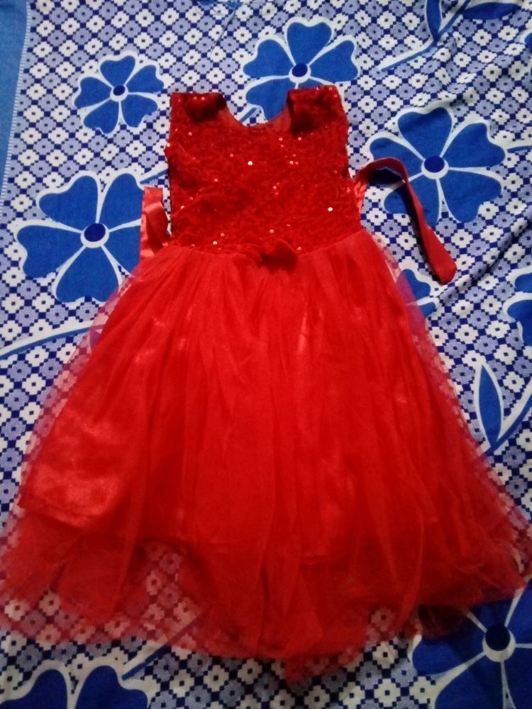 Red Net Frock