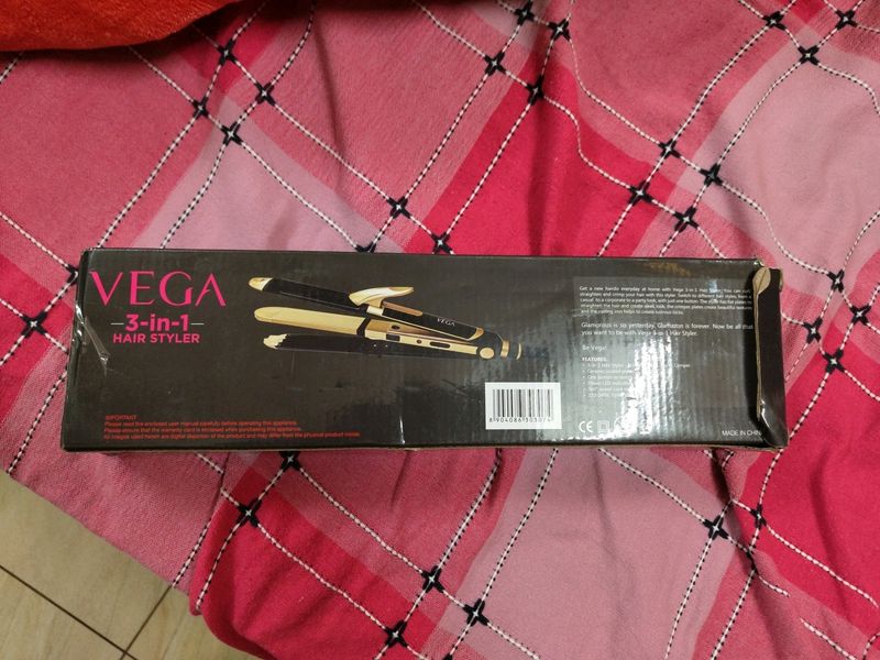 Vega 3 In 1 Hair Styler (Straightener Crimper Curler )