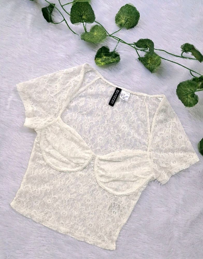 Bustier White H&M Laced Top