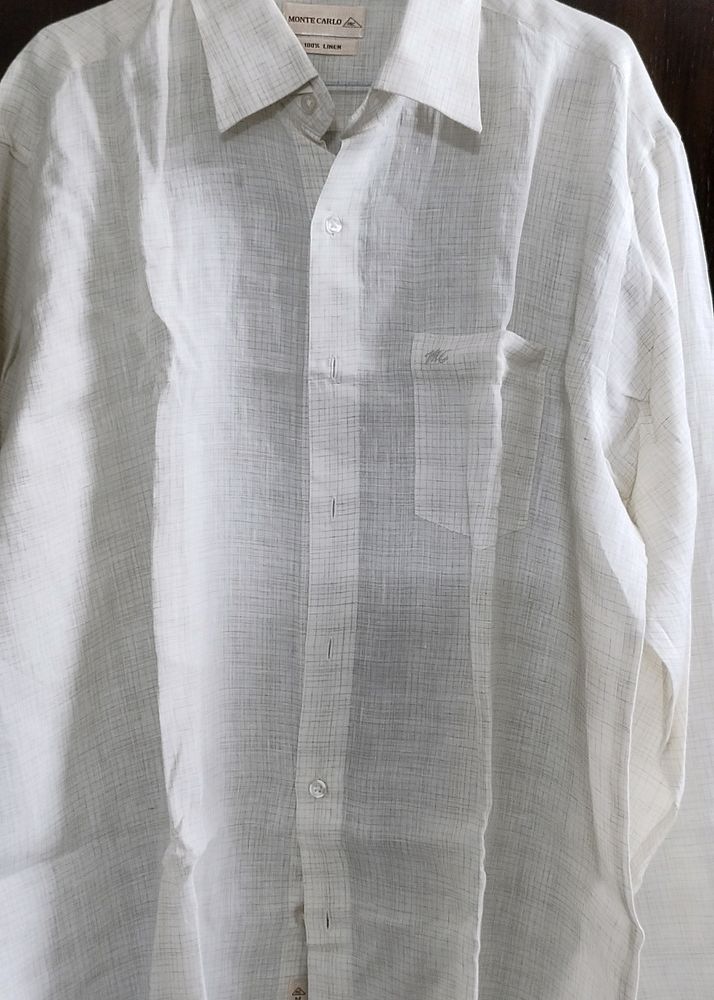 Monte Carlo 100% Linen Shirt For Men