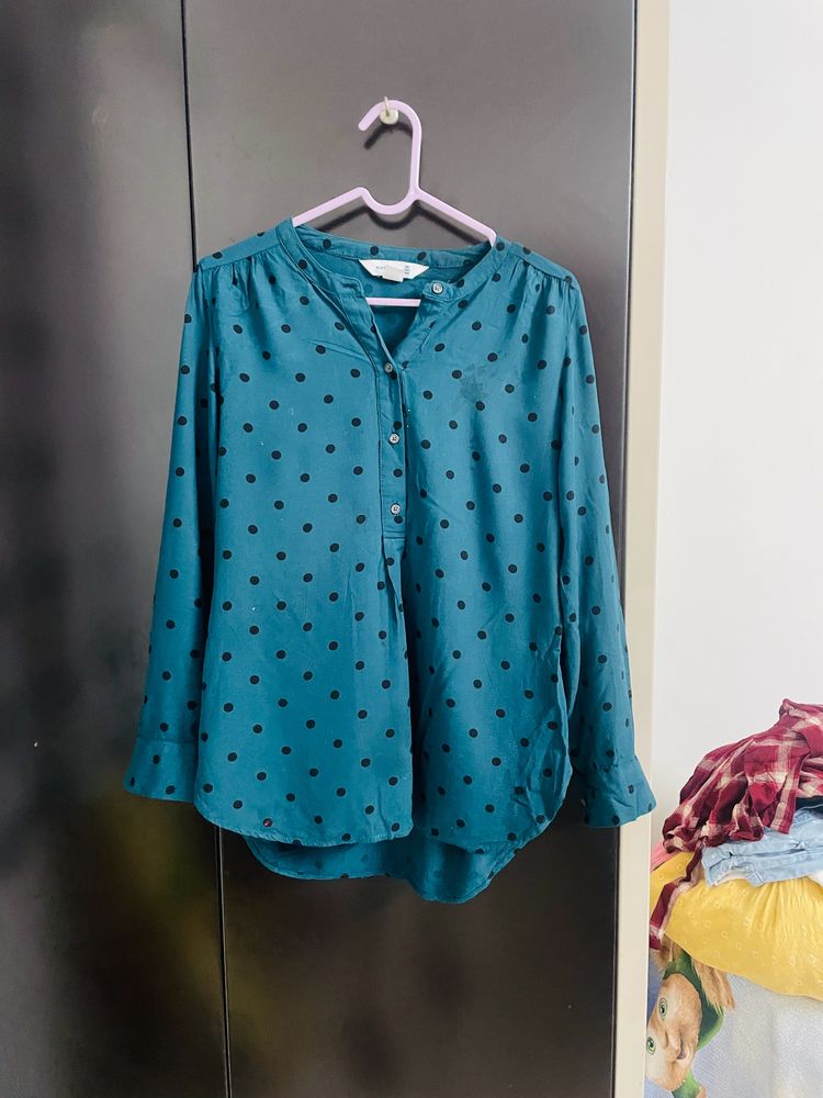 Old Navy Polka Dot Shirt Full Sleeves