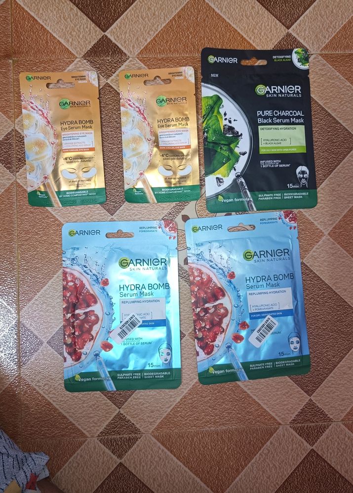 GARNIER SERUM FACE AND EYE SHEET MASK