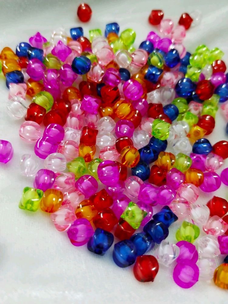 500 Pis Multi Colour Fancy Beads Material Acrylic