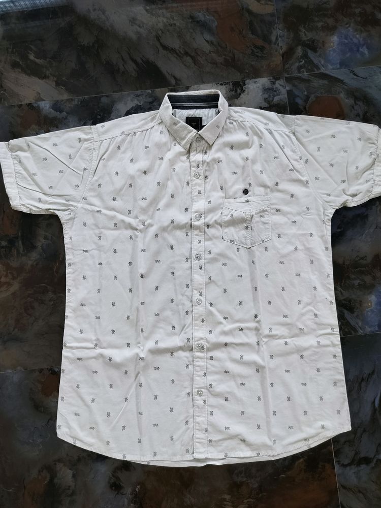 Printed White men's Shirt