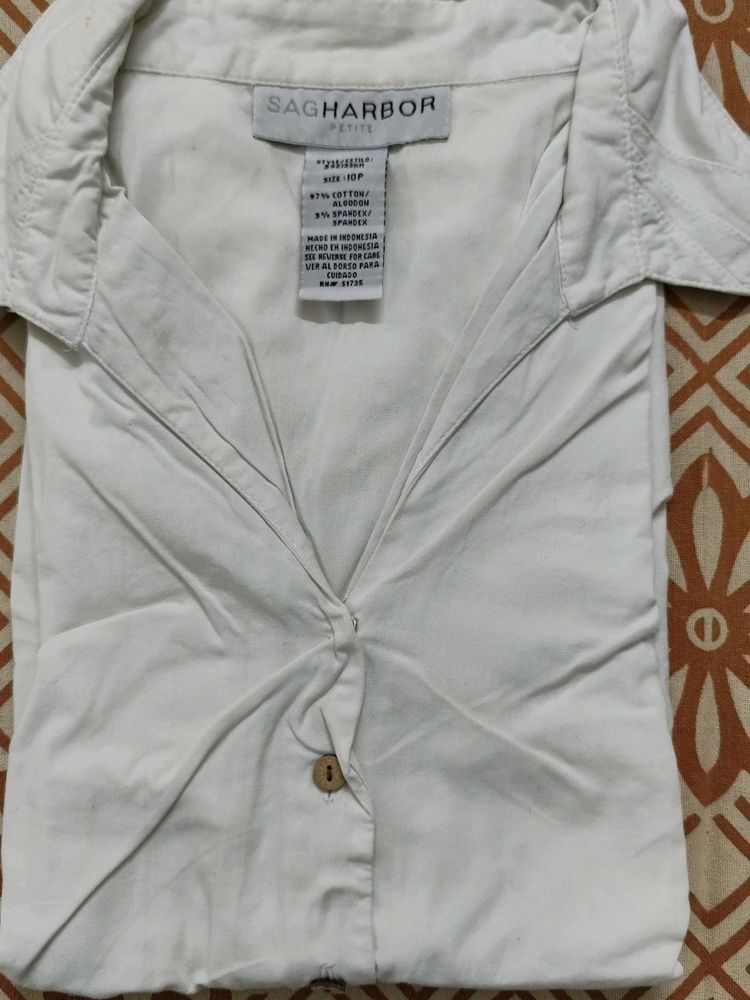 White Formal Shirt For Women