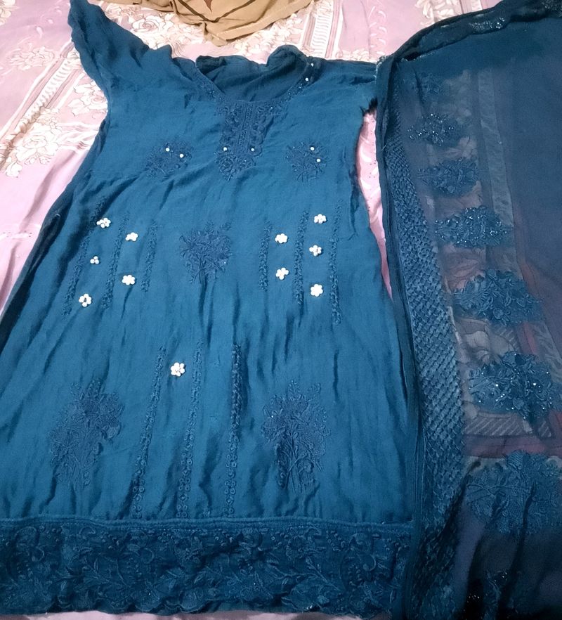 Pakistani Long Kurti Dupatta