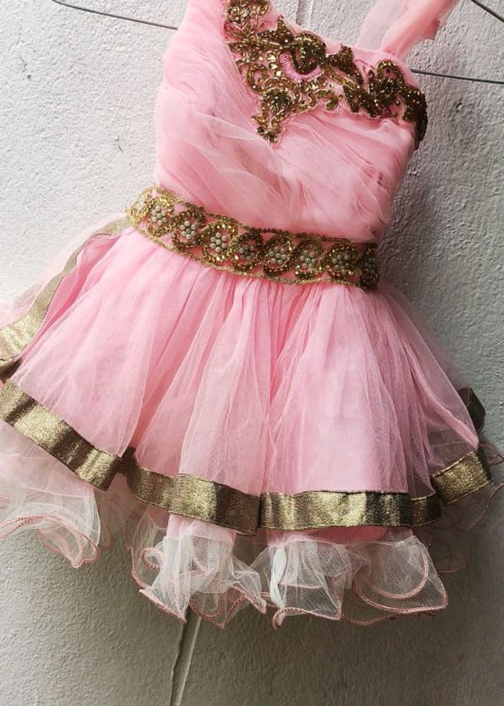 A Very Beautiful Pink Colour Doll Frock..