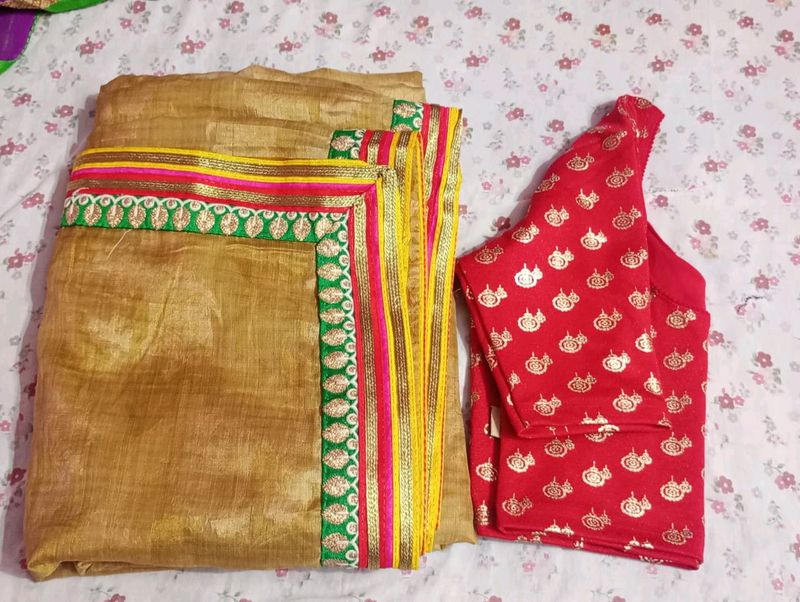 Free Broun Saree