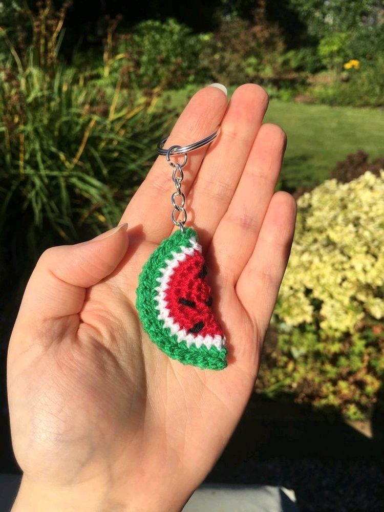 Crochet Fruit Keychain