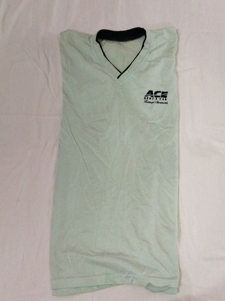 Mint Green Active Wear Stretchable T-shirt