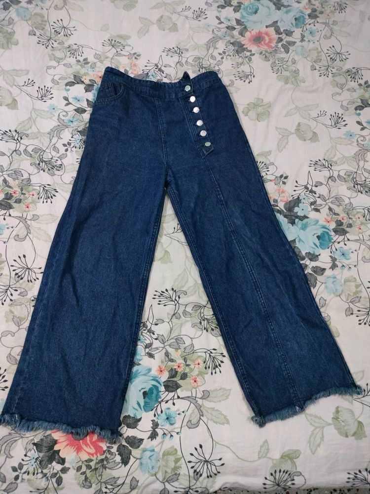 Wide Leg Denim Jeans