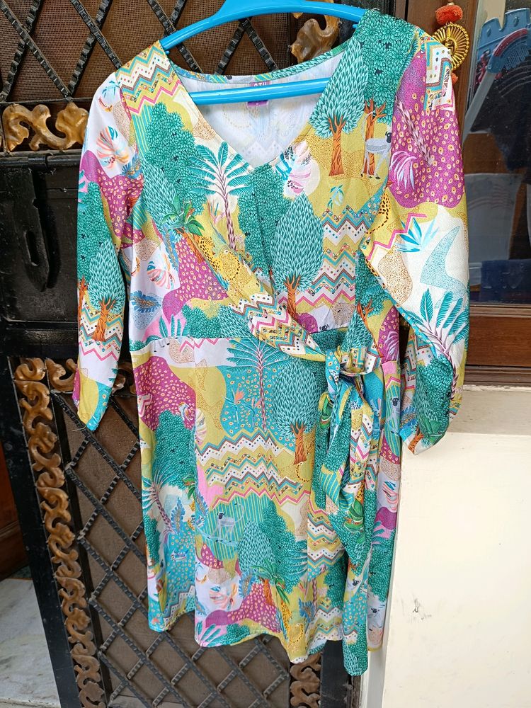 Beautiful Colourfull Satin Top For Women