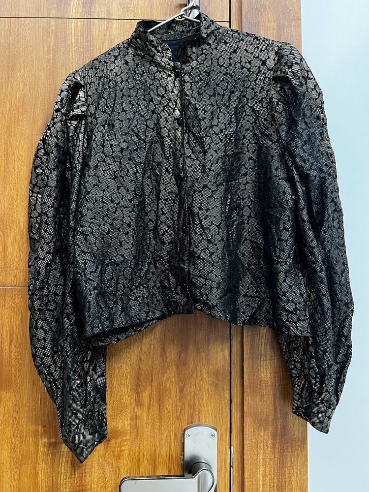 Black With Gilden Print Shirt