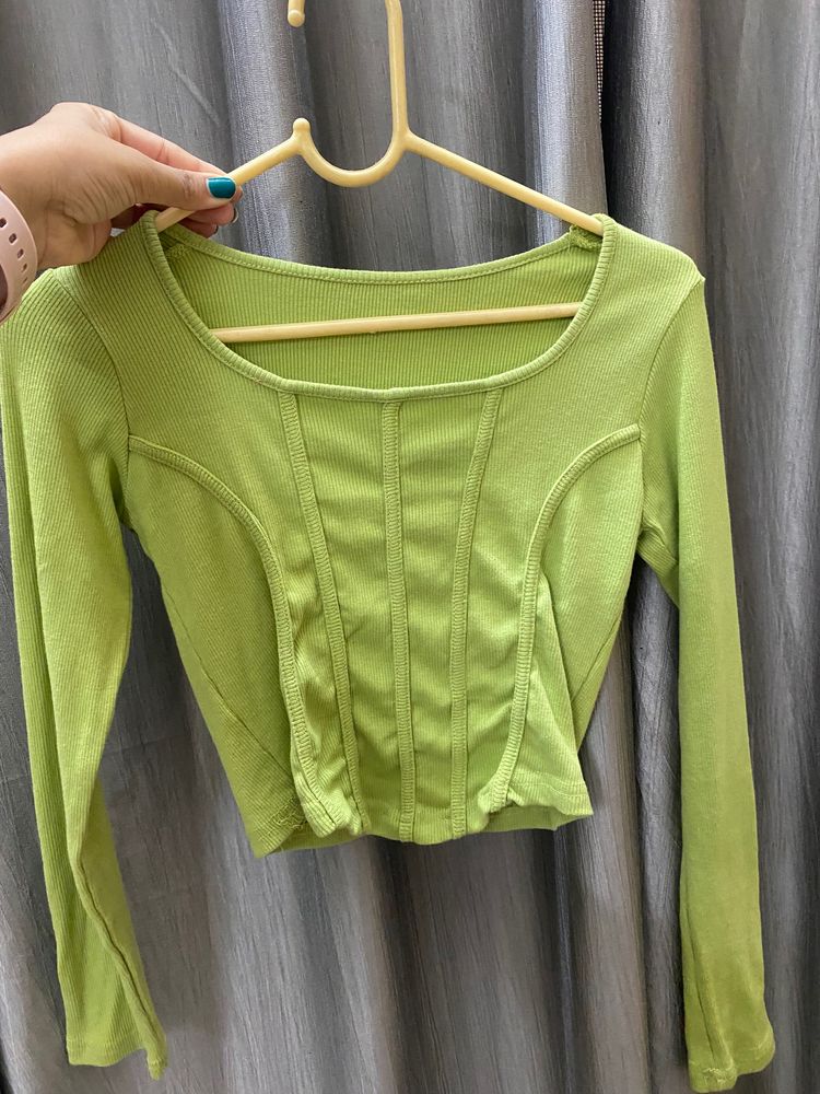 Corset Top Green Colour