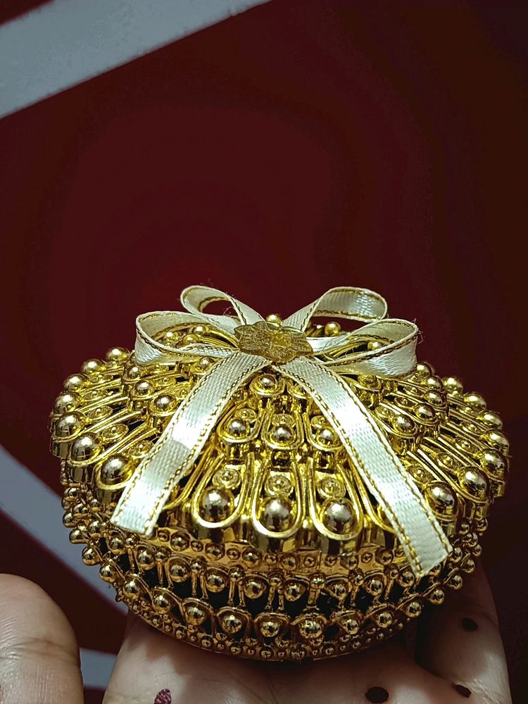 Golden Jewellery Or Gift Box