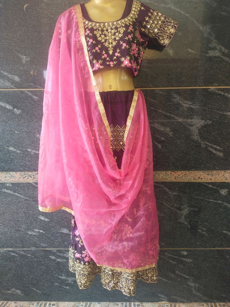 Designer Lehenga With Dupatta And Readymade Blouse