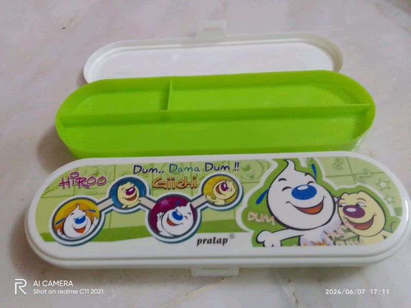 A Green Pratap Pencil Box