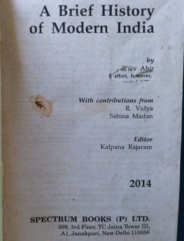 A Brief History Of Modern India