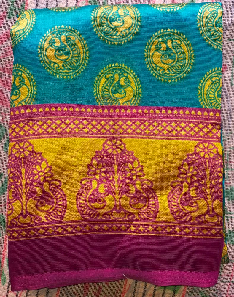 Suali Printed Mysore Silk Blend Saree