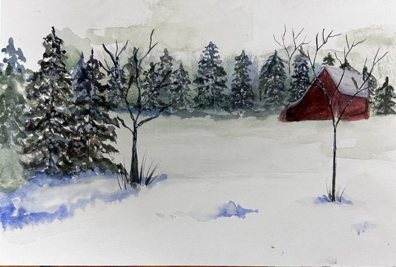 Winter Landscape Painting