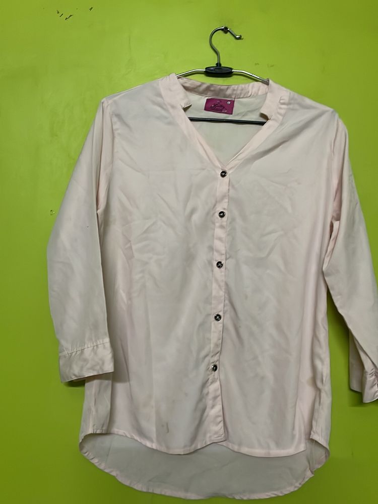 Peach Pink Shirt Stylish New For Women