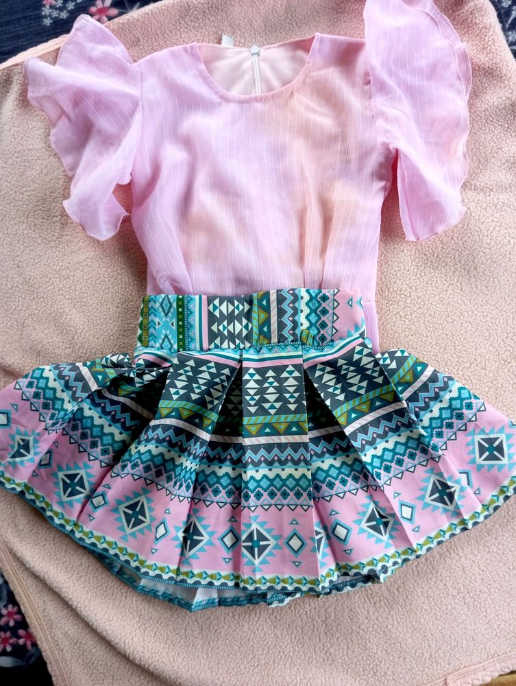 Skirt And Top For Kids