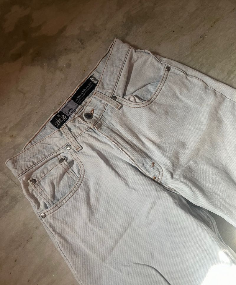 levis straight white /light denim jeans