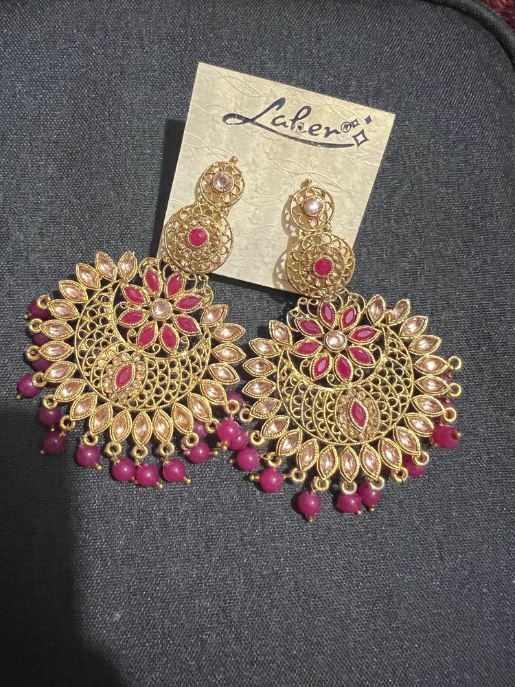 Pink Designer Earrings