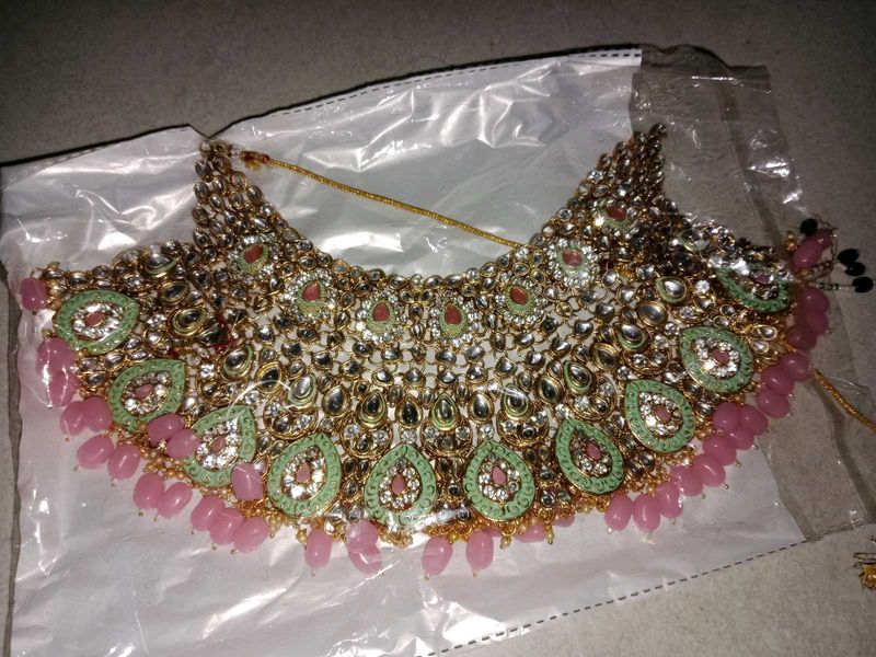 bridal kundan set of 3 peaces