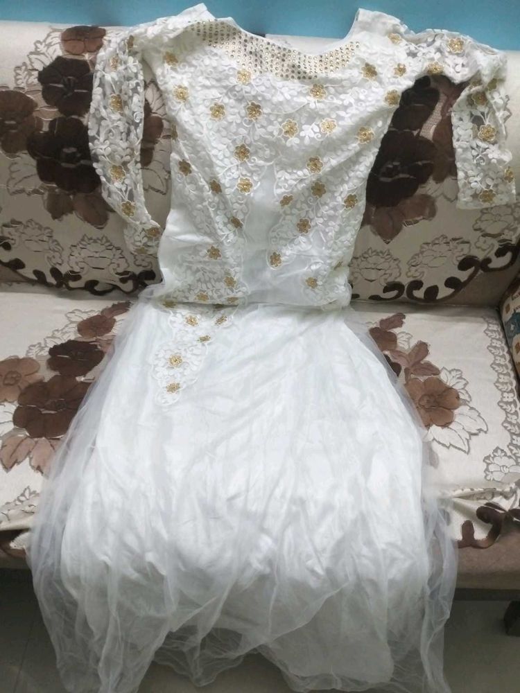 White Gown 30 Rs. Off Free Delivery