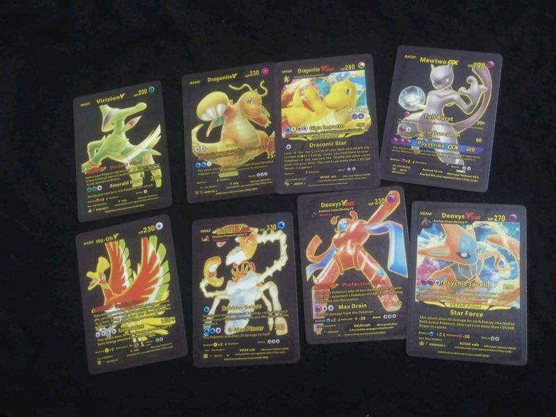 Pokemon Black and Gold edition cards set of 8