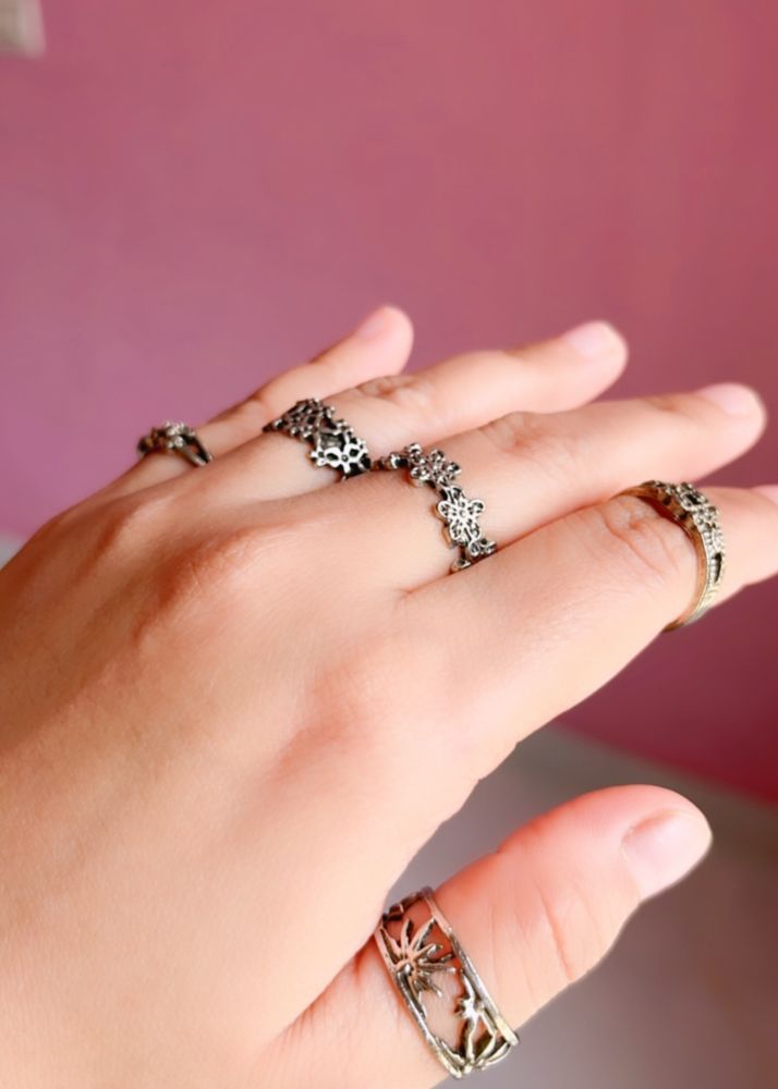 Combo Rings For Women( 5 Pcs )