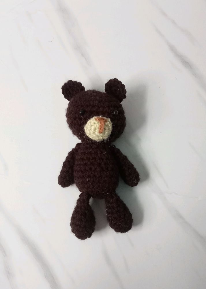 Dark Brown Crochet Teddy