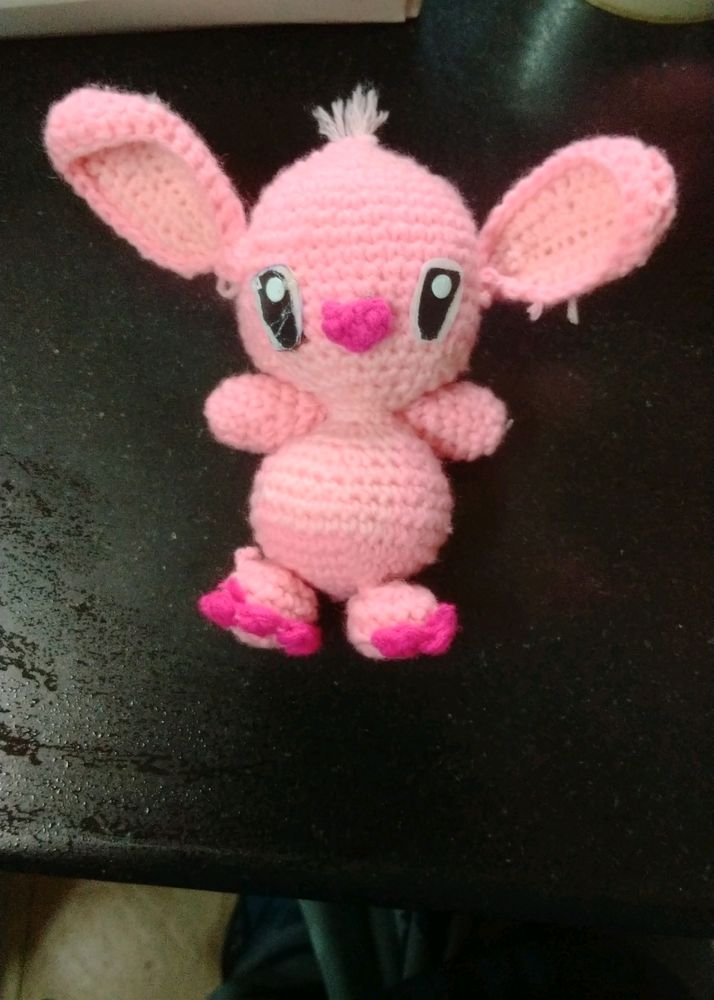 Baby Pink Stitch Woolen Toy