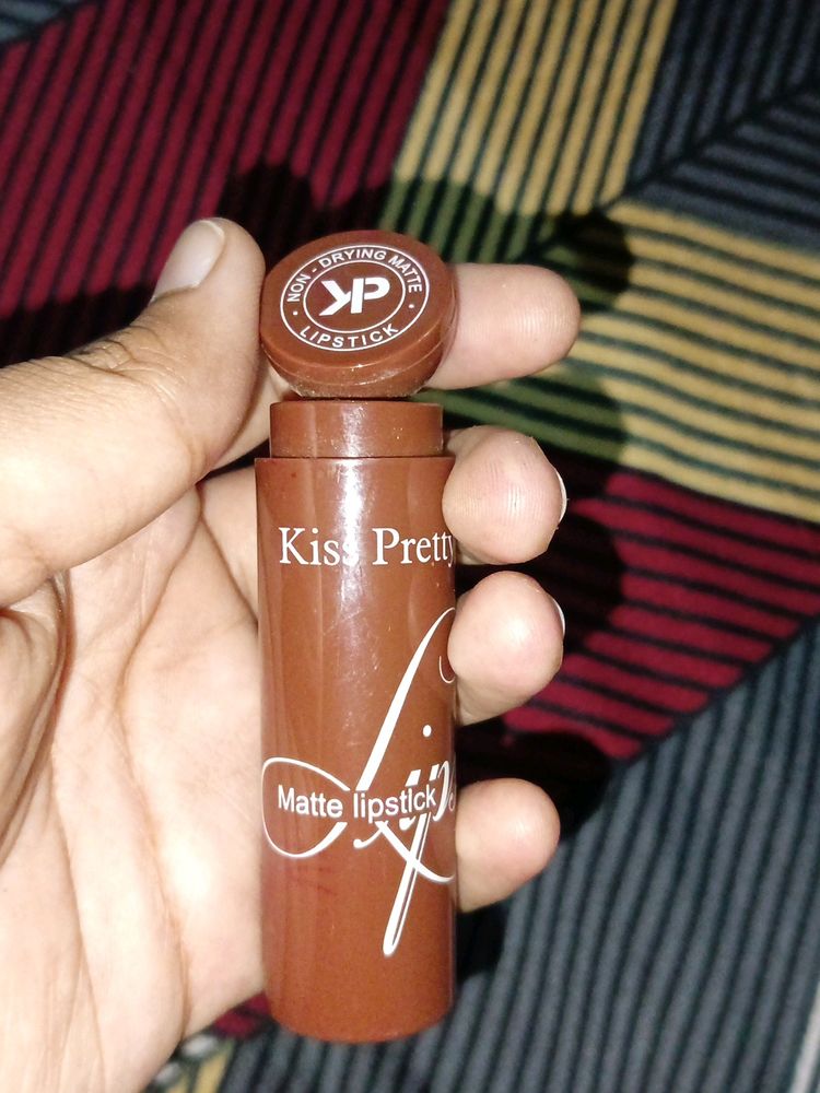 Kiss Pretty  Non Drying Matte Light Brown lipstick