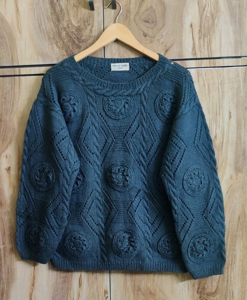 Dark Grey Designer Sweater Size-40-42