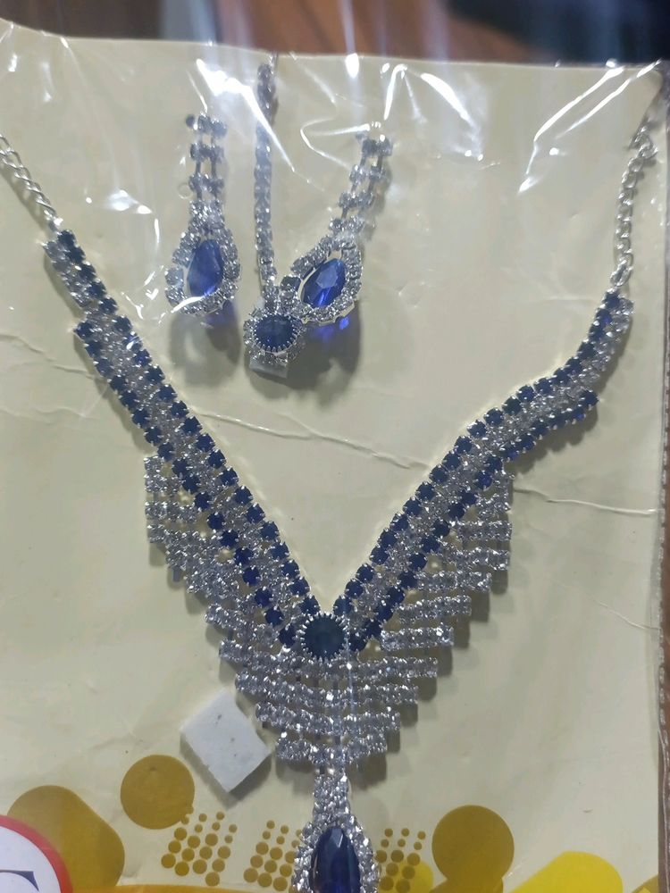 Stone Royal Blue Jewel Set