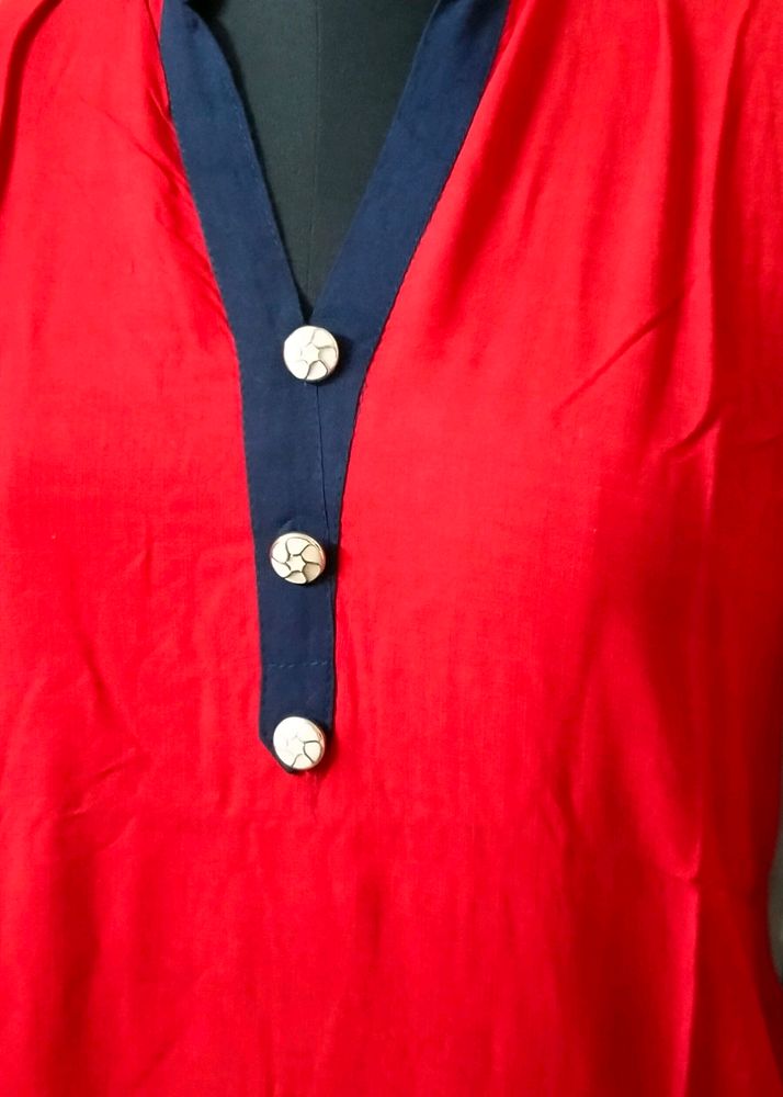 Red Blue Kurta