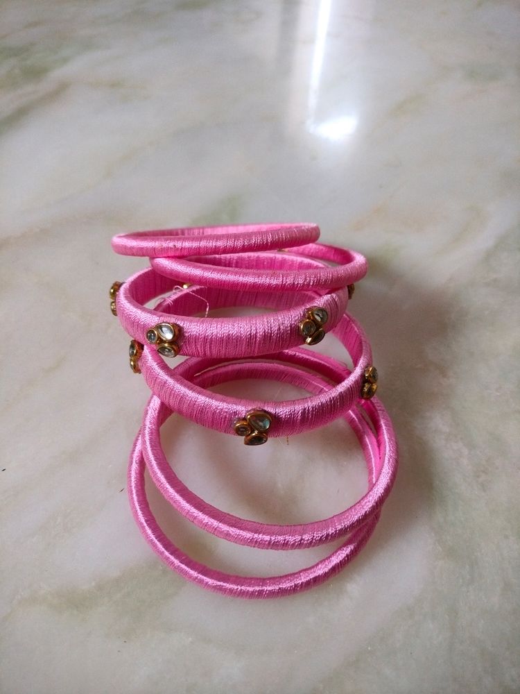 Pinky Thread Bangles