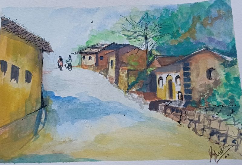 Watercolor Painting On 300 GSM Paper