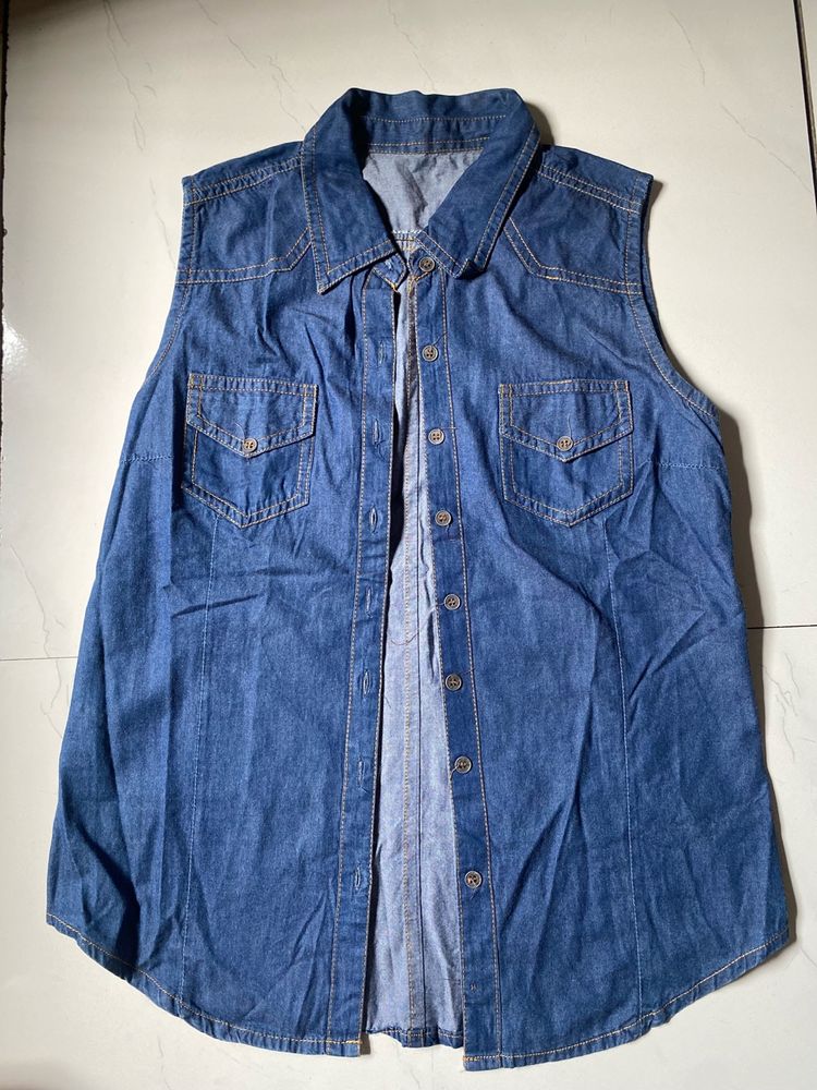 blue denim curseless jacket