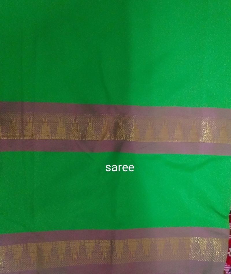 Parrot Green Colour Saree